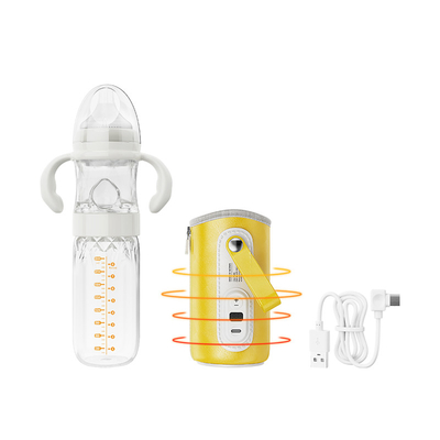 Botol Dispenser Formula Perjalanan 3 In 1 USB Susu Bayi Botol Kaca BPA Free