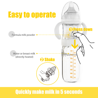 Air Susu Ibu Susu Formula Luar Ruangan Pencampuran Botol Bayi PPSU 240ml Medium Flow