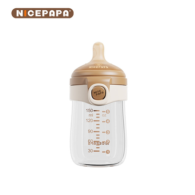 Off-Center Non-Threaded Untuk Gampang Membersihkan Kaca Flip-cap botol bayi Produk Bayi Baru Lahir Velocitys lambat