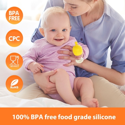 Baby Nipple Silicone Teether Dot Food Grade BPA Gratis Dengan Kotak Penutup