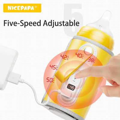 5V 2A Milk Portable Baby Bottle Warmer USB Suhu yang Dapat Disesuaikan