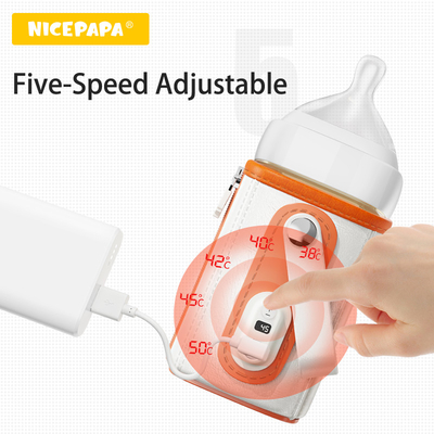 Penghangat Botol Bayi Portabel Susu Persegi 240ml Lima Kecepatan Dengan Layar LCD