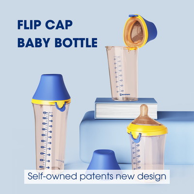 Bayi Formula Flip Cap Botol Bayi Aliran Halus Anti Kolik PPSU BPA Gratis 180ml