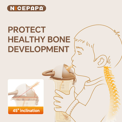 Slip cap PPSU Sippy Cup Natural Pose Baby Gift anti-stroking BPA-Free Bite Resistant Water Sippy anak-anak Baby Love