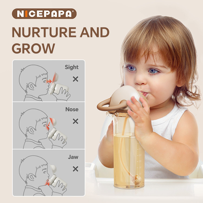 Slip cap PPSU Sippy Cup Natural Pose Baby Gift anti-stroking BPA-Free Bite Resistant Water Sippy anak-anak Baby Love