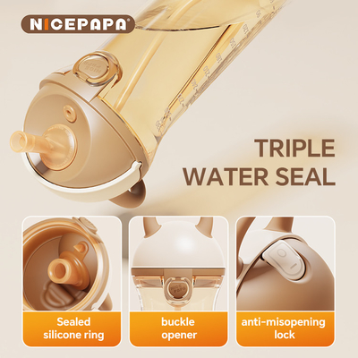 Slip cap PPSU Sippy Cup Natural Pose Baby Gift anti-stroking BPA-Free Bite Resistant Water Sippy anak-anak Baby Love