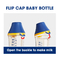 One Click Flip Cap Baby Bottle Anti Colic BPA Free 180 Ml Botol Susu