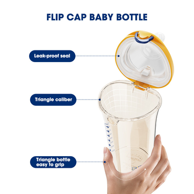 PPSU Baby Flip Cap 8 Oz Botol Susu BPA Free Smooth Flow Anti Kolik
